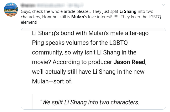 MXH nổi điên vì người yêu Mulan bị bay màu, Disney bị ném đá vì kỳ thị LGBT trong khi lấy cớ phong trào #MeToo ra biện hộ? - Ảnh 9.