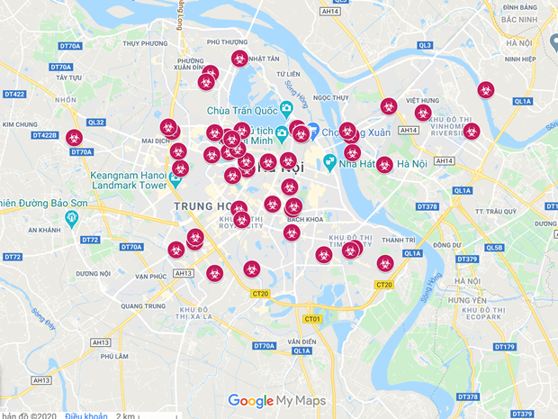 Google nói gì về bản đồ dịch COVID-19 tại Hà Nội đang được lan truyền - Ảnh 1.