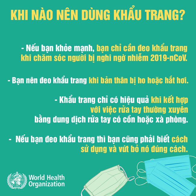 Mùa dịch Covid-19 cần đeo, tháo và vứt bỏ khẩu trang như thế nào? Hãy ghi nhớ khuyến cáo của WHO để làm đúng! - Ảnh 3.