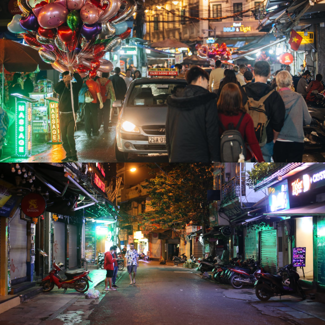 Khung cảnh vắng lặng ở phố Tây Tạ Hiện sau khi chính quyền Hà Nội yêu cầu đóng cửa các quán bar, karoke phòng dịch Covid-19 - Ảnh 9.