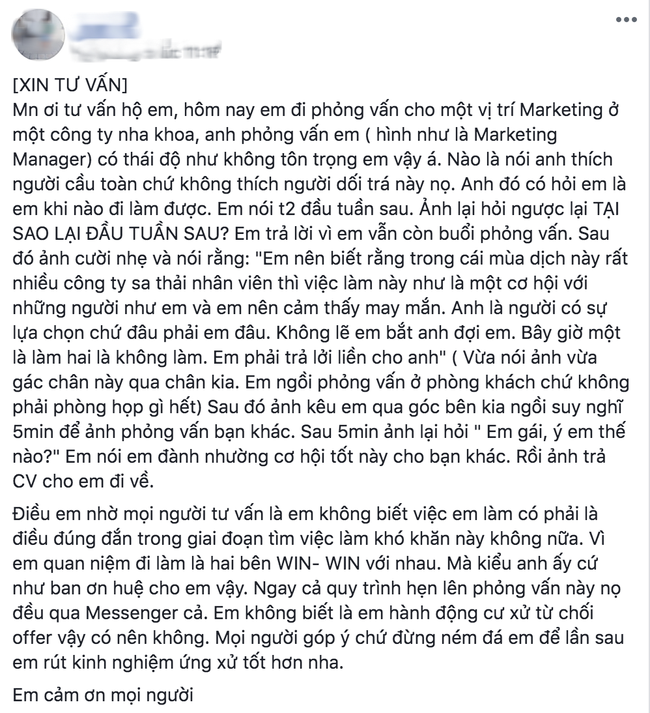 Bị nhà tuyển dụng hạch sách Anh mới có sự lựa chọn chứ không phải em!, cô nàng than vãn liền bị cư dân mạng bắt thóp  - Ảnh 1.