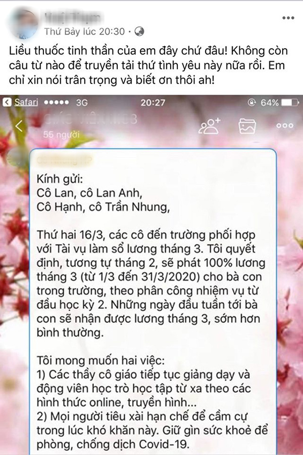 Nhiều trường tư trả 100% tiền lương cho giáo viên; phụ huynh đóng luôn học phí cả học kỳ để chia sẻ với trường mùa dịch Covid-19 - Ảnh 1.