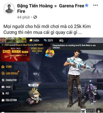 Đại gia như ViruSs, đốt hơn 25.000 kim cương vào Free Fire ngay trong lần đầu tập chơi - Ảnh 1.