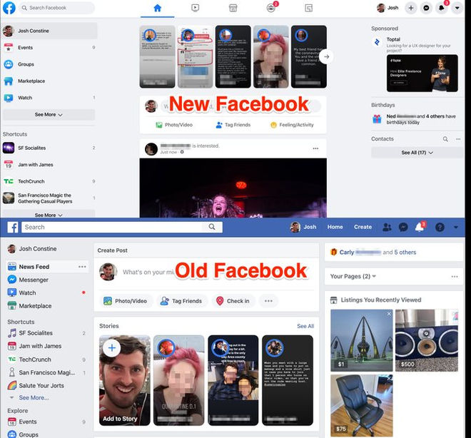 Facebook chính thức update giao diện web mới ở Việt Nam, một click biến hóa ngay nền đen huyền bí - Ảnh 2.