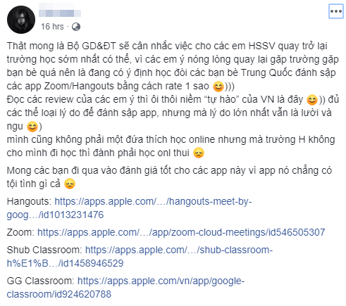 Trước bão đánh giá 1 sao của học sinh Việt, giáo viên cũng phải lên tiếng kêu gọi “giải cứu” ứng dụng học online - Ảnh 4.