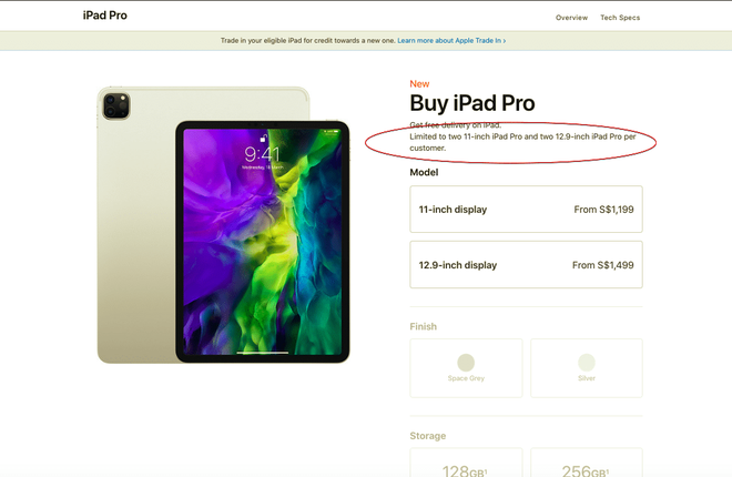 Nguồn cung khan hiếm, Apple chỉ cho người dùng mua tối đa 2 chiếc iPhone, iPad cùng lúc - Ảnh 1.