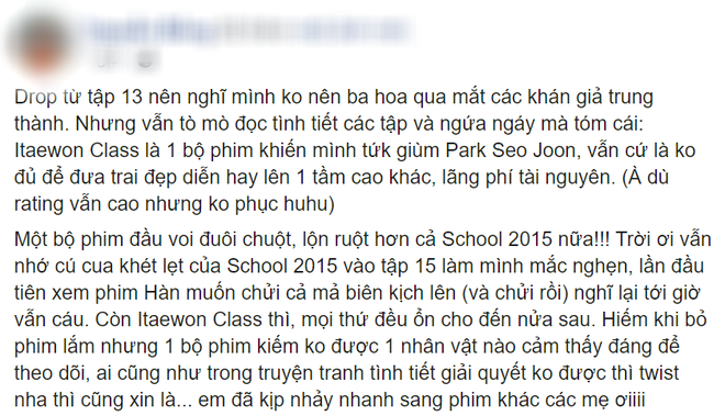 Khán giả Tầng Lớp Itaewon la ó vì kịch bản phim đầy lỗ hổng, phí cả tài nguyên diễn xuất của Park Seo Joon - Ảnh 4.