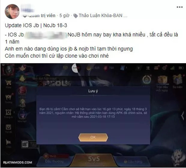 Hacker Tự Tin Mình “Trường Sinh Bất Tử” Bất Chấp Garena Cho Bay Màu 50.000  Tài Khoản Hack Liên Quân Mobile