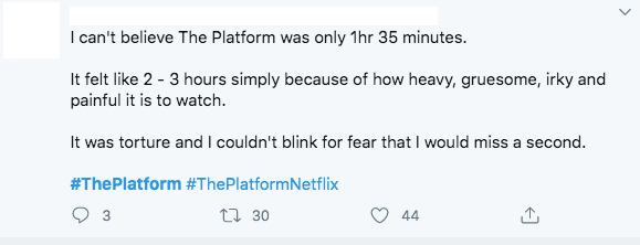 Khán giả bình luận về The Platform: Khủng khiếp nặng nề như Parasite, xem không chớp mắt sợ bỏ lỡ khung hình - Ảnh 4.