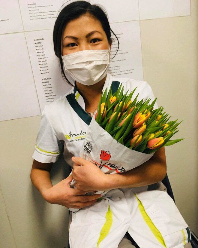 Hiện tượng mạng Cô bé Hmong giỏi tiếng Anh được tặng hoa cảm ơn vì tham gia chăm sóc bệnh nhân Covid-19 tại Bỉ - Ảnh 2.