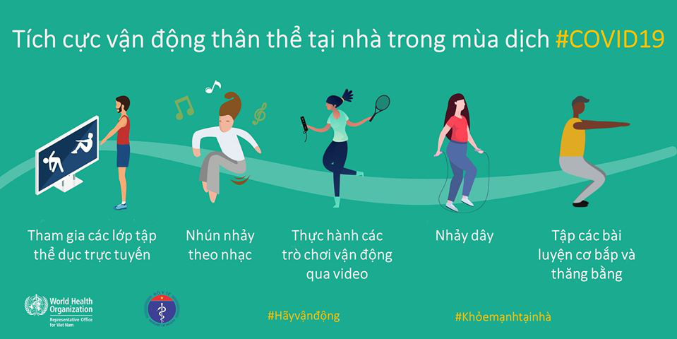 Bộ Y tế và WHO khuyến khích người dân nên tăng cường vận động thể lực để giữ sức khỏe trong mùa dịch COVID-19 - Ảnh 2.