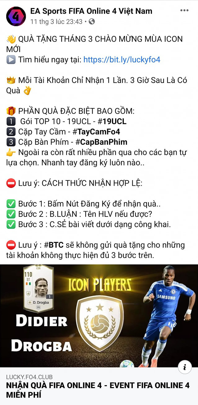 lừa đảo trên FIFA Online 4: Chúng tôi biết rằng lừa đảo trên FIFA Online 4 là một vấn đề phổ biến ngày nay. Tuy nhiên, đừng lo lắng quá nhiều, chúng tôi sẵn sàng chia sẻ những thông tin hữu ích về cách tránh bị lừa và bảo vệ tài khoản của bạn. Xem hình ảnh để biết thêm chi tiết.