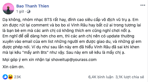 B Ray khiến cộng đồng fan BTS dậy sóng khi công khai cà khịa: Từ nay sẽ gọi mấy anh BTS là mấy chị - Ảnh 2.