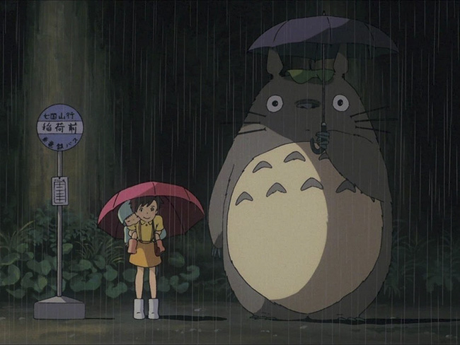 tranh tô màu theo số Totoro cầu mưa TE31