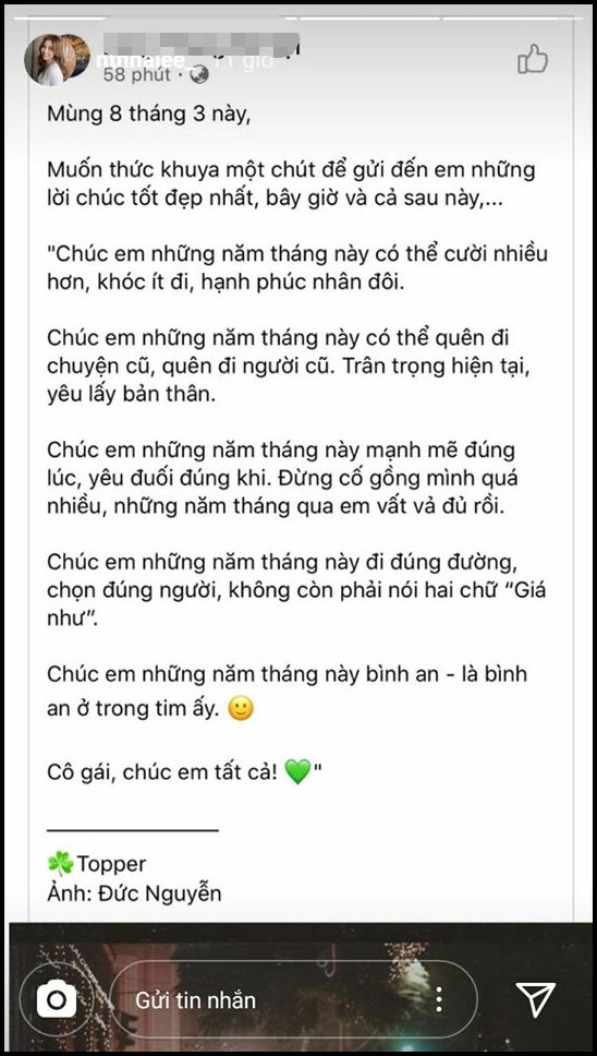 Quang Hải công khai gửi lời chúc 8/3 đến Nhật Lê trên mạng lại còn tặng thêm 1 trái tim - Ảnh 2.