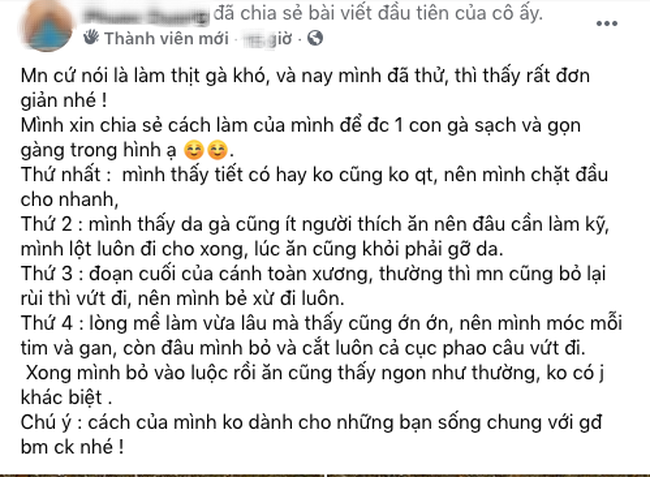 Khoe con gà được rửa sạch đến trụi bộ da nhưng bộ công thức trọn 4 bước làm gà được cô gái chia sẻ mới là thứ sẽ khiến bao bà mẹ chồng phải khóc thét - Ảnh 1.