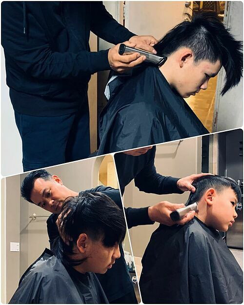 Sao Việt hóa thợ cắt tóc cho nhóc tỳ mùa dịch: Thu Minh chỉ sợ con biết thành quả, quỳ trước biểu cảm quý tử Hải Băng - Ảnh 7.
