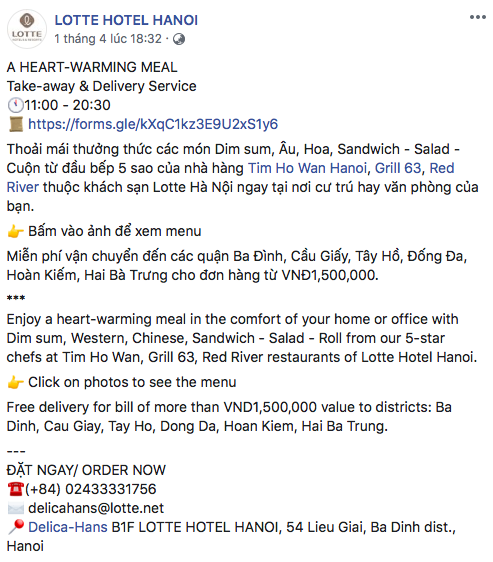 Khi loạt nhà hàng trong các khách sạn cao cấp ở Hà Nội chuyển sang bán online: Đem đến cho khách trải nghiệm ẩm thực ở một đẳng cấp khác - Ảnh 1.