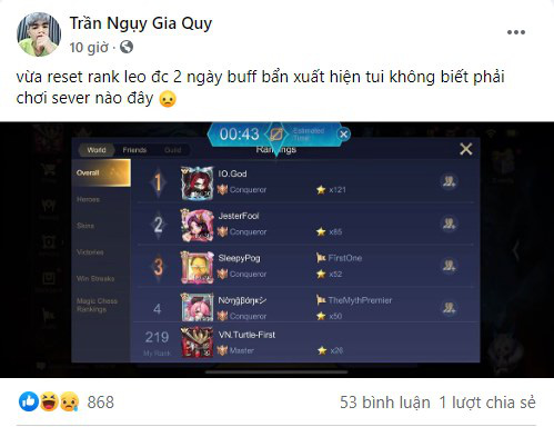 Liên Quân Mobile: Vừa reset xếp hạng, server Thái Lan đã bị thôn tính bởi buff bẩn! - Ảnh 1.