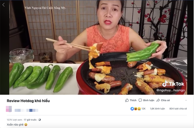 Chị Vinh YouTuber lại “gây lú” mạng xã hội với màn review hotdog… hiểu chết liền, nhưng chi tiết nói về quả ớt chuông mới là điều đáng chú ý - Ảnh 1.