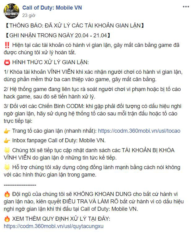 Quyết tâm xây dựng cộng đồng Call Of Duty sạch, VNG cho bay màu hàng loạt tài khoản gian lận - Ảnh 2.