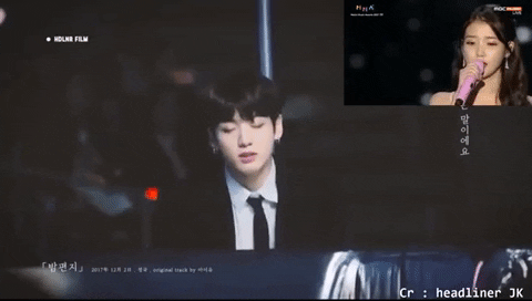 Jungkook “hoảng loạn” khi được cho cơ hội ngồi cạnh IU nhưng lại say sưa hát theo từ xa, ngắm người trong mộng trên màn hình đến vẹo cổ - Ảnh 12. Jungkook “hoảng loạn” khi được cho cơ hội ngồi cạnh IU nhưng lại say sưa hát theo từ xa, ngắm người trong mộng trên màn hình đến vẹo cổ - Ảnh 12.