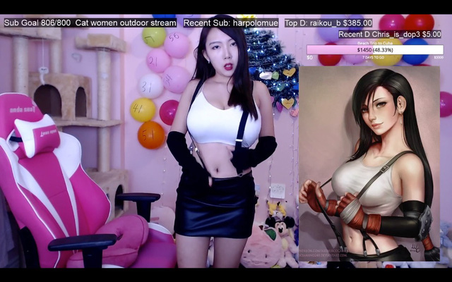 Cosplay Tifa và nhảy sexy trên sóng, nữ streamer thu hút hơn 350.000 view trong ít ngày - Ảnh 7.