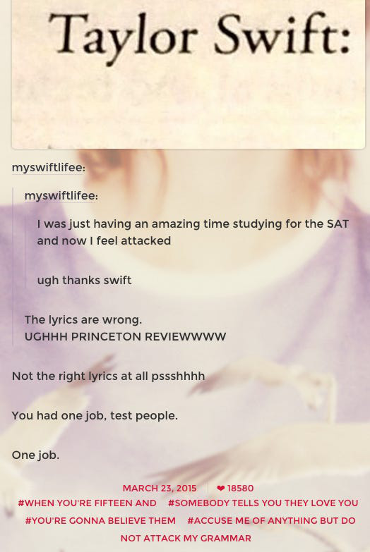“Miss Grammar” Taylor Swift: Sửa sai chính tả cho fan, tổ chức luyện thi hàng đầu thế giới bắt lỗi lyric vẫn thẳng thừng đáp trả đừng nhờn với ngữ pháp của chị” - Ảnh 3.