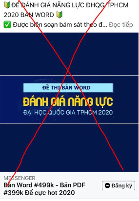 Nhiều trường hợp giả mạo Đại học Quốc gia TP.HCM để bán tài liệu ôn thi Đánh giá năng lực - Ảnh 1.