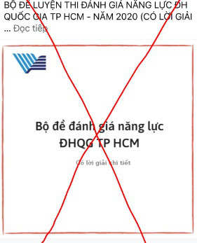 Nhiều trường hợp giả mạo Đại học Quốc gia TP.HCM để bán tài liệu ôn thi Đánh giá năng lực - Ảnh 2.