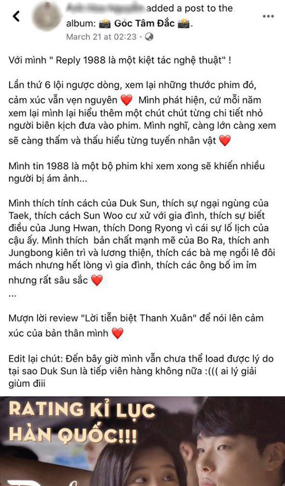 Netizen Việt bồi hồi nhớ nhung Reply 1988 sau 4 năm gây bão Hàn Quốc, leo thẳng top 3 Netflix giữa mùa ở nhà cày phim - Ảnh 5.