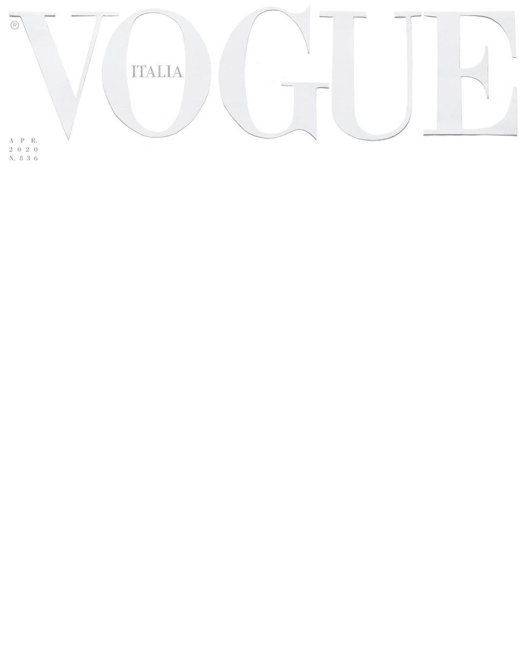 Sốc: Tạp chí Vogue Ý để trang bìa trắng tinh - trống trơn, chuyện gì đang xảy ra? - Ảnh 1.