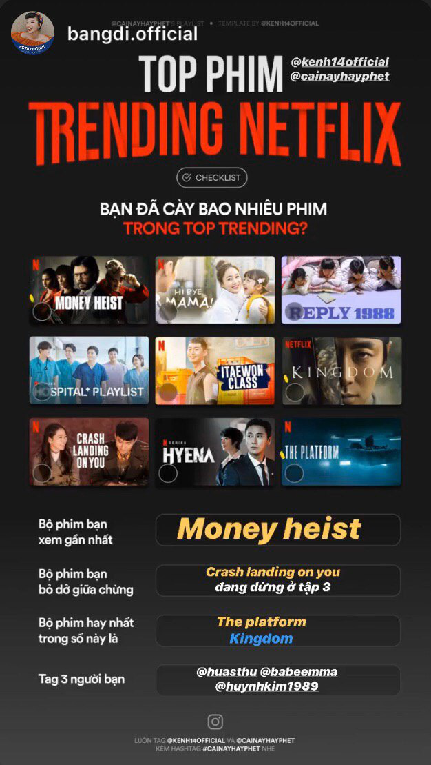 Sao Việt ở nhà gặm nhấm Netflix: Cao Thiên Trang cày sạch top trending, Puka cực mê The Platform - Ảnh 12.