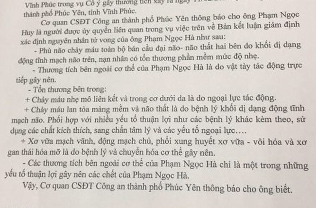 Vĩnh Ph&uacute;c: Người đ&agrave;n &ocirc;ng tử vong sau cuộc nhậu, gia đ&igrave;nh nạn nh&acirc;n cầu cứu sau kết luận gi&aacute;m định mơ hồ - Ảnh 2.