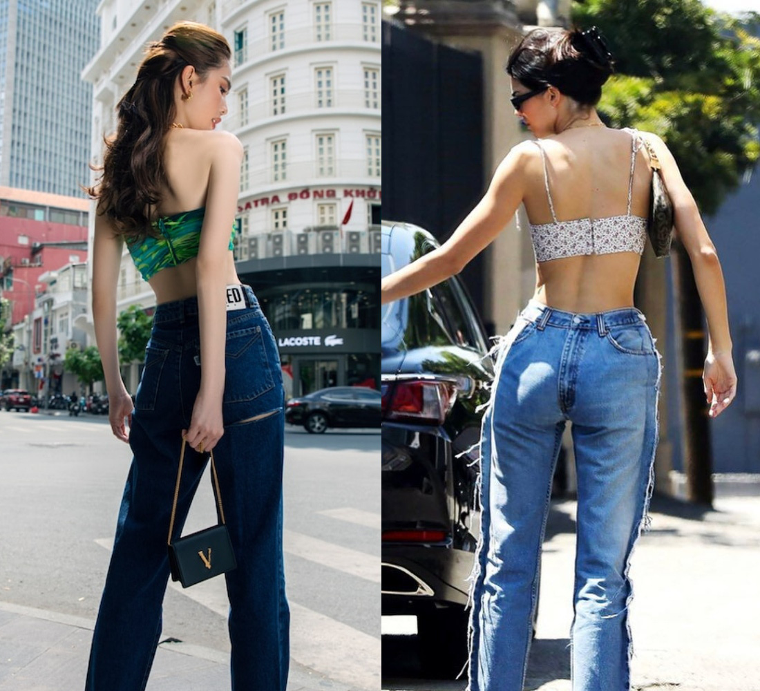 Có đến hơn 10 lần Ngọc Trinh diện crop top đọ dáng một 9 một 10 với Kendall Jenner, thực tế ai đỉnh hơn? - Ảnh 1.