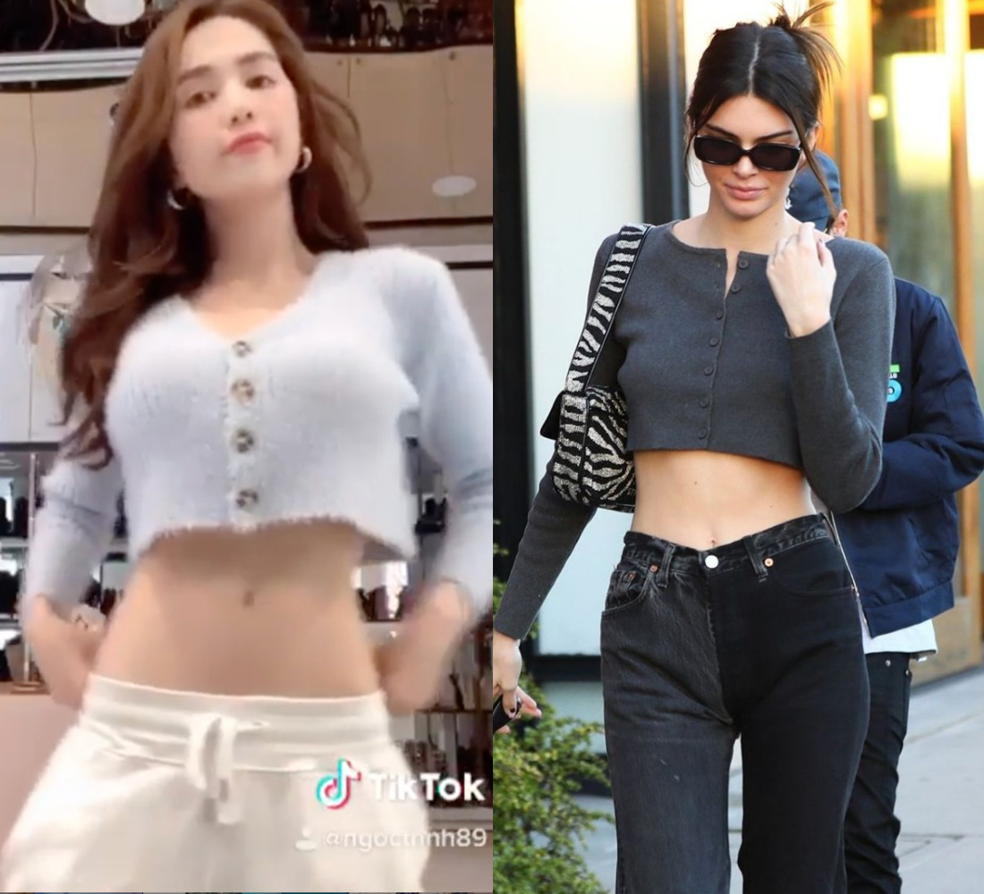 Có đến hơn 10 lần Ngọc Trinh diện crop top đọ dáng một 9 một 10 với Kendall Jenner, thực tế ai đỉnh hơn? - Ảnh 15.