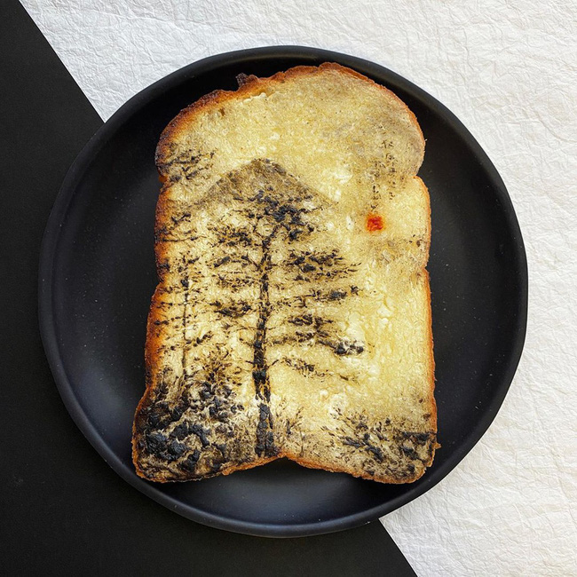 Học nghệ sĩ Nhật làm cho bữa sáng của mình trở nên thú vị bằng cách biến bánh mì thành những bức tranh tuyệt đẹp - Ảnh 12.