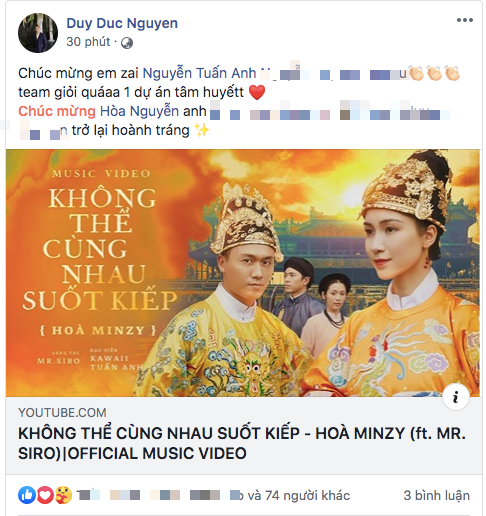 Hương Giang, Châu Đăng Khoa, K-ICM và loạt sao Việt khen ngợi MV mới của Hòa Minzy nhưng netizen lại có phản ứng trái chiều - Ảnh 11.