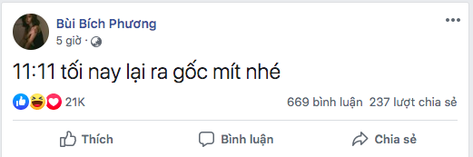 Bích Phương hẹn fan 11:11 đêm qua ra gốc mít, tưởng có gì hay ai ngờ những gì nhận được là 1000 bản beat khác nhau chữ dài thườn thượt - Ảnh 1.