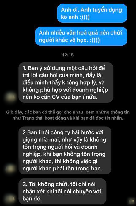 Nhắn tin trước nhưng ứng viên hỏi JD bỗng không muốn trả lời, nhà tuyển dụng mắng xối xả đồ vô học: Lời giải thích khiến ai cũng giận tím người! - Ảnh 2.