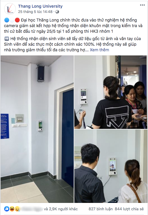 Trường đầu tiên tại Việt Nam thử nghiệm hệ thống camera nhận diện khuôn mặt trong giờ kiểm tra, thi cử - Ảnh 1. Trường đầu tiên tại Việt Nam thử nghiệm hệ thống camera nhận diện khuôn mặt trong giờ kiểm tra, thi cử - Ảnh 1.