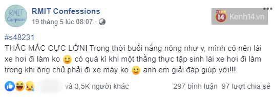 Trường con nhà giàu RMIT mở confession đậm mùi sang chảnh: Hỏi ông chủ đi xe máy sinh viên đi ô tô được không, 1 tỷ đóng học có đủ? - Ảnh 1.