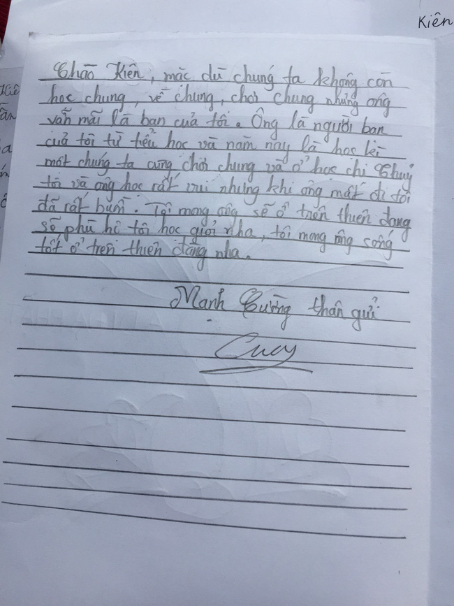 Quặn lòng những cánh thư bạn cùng lớp viết gửi nam sinh vừa ra đi vì cây phượng đổ: Tao có vẽ hộp cơm cho mày đấy - Ảnh 4.