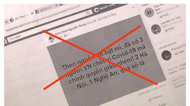 Người đàn ông bị khởi tố vì đăng tin có 3 người chết vì Covid-19 lên Facebook - Ảnh 1.