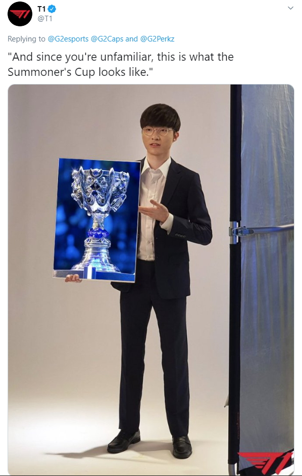 Trực tiếp cuộc khẩu chiến giữa T1 và G2 Esports cùng với meme mới - Chủ tịch Faker cầm fact - Ảnh 3.