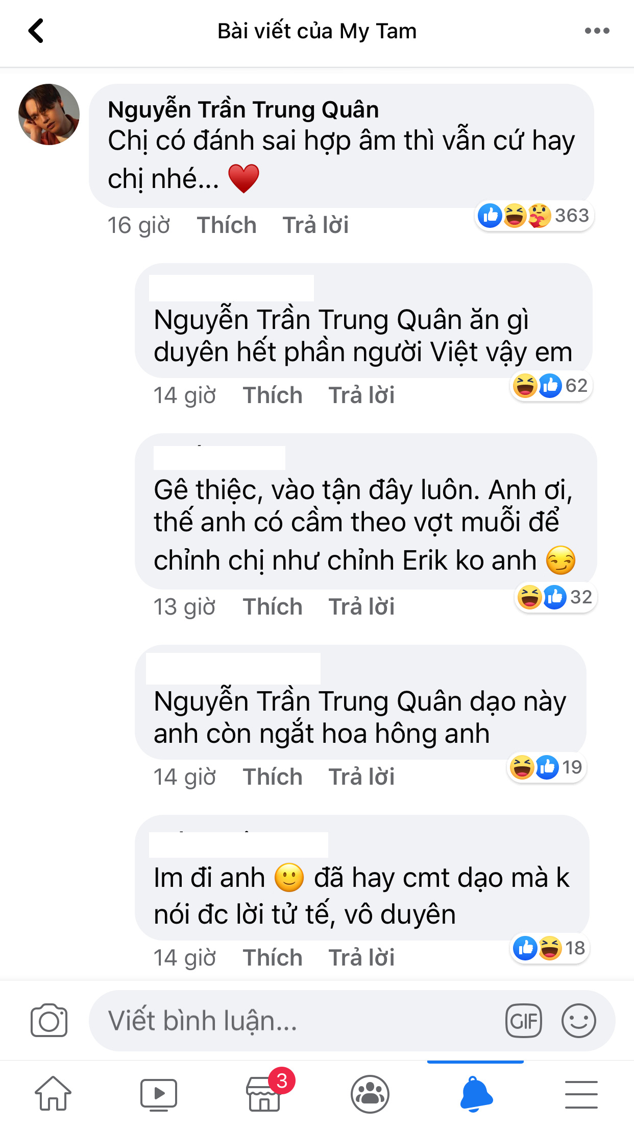 Thấy Mỹ Tâm livestream hát hò, Nguyễn Trần Trung Quân vào khen gì mà lại khiến netizen bất bình tranh cãi? - 4nh 4.