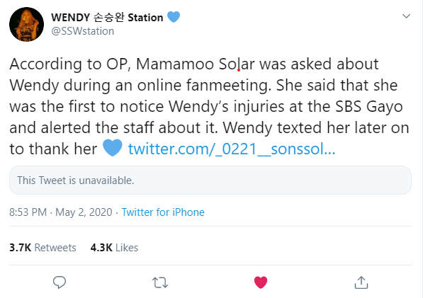 Shaken up a new event about Wendy's horrible accident at SBS Gayo Daejun 2019, outraged SM irresponsible fans, SBS lying - Photo 2.