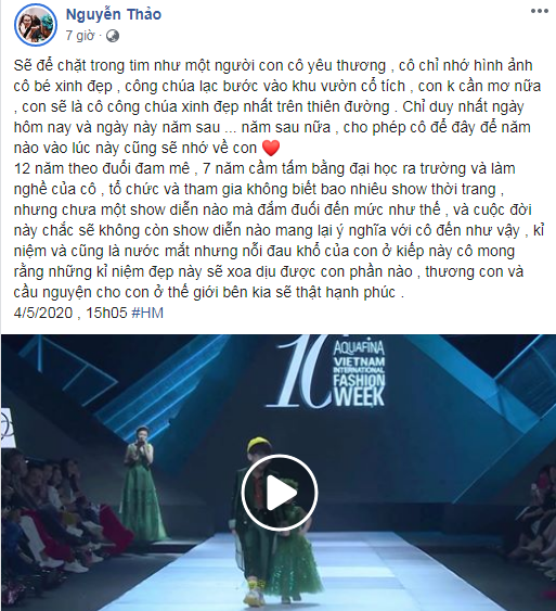  Bé Hà My - mẫu nhí 4 tuổi bị ung thư từng được HHen Niê bế trên sàn catwalk đã qua đời  - Ảnh 7.