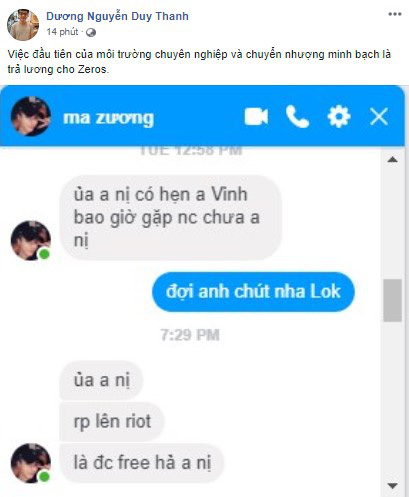 Lại drama: Tinikun đăng status đầy ẩn ý, ám chỉ Zeros bị GAM nợ lương, sẽ phản hồi lên Riot? - Ảnh 1.