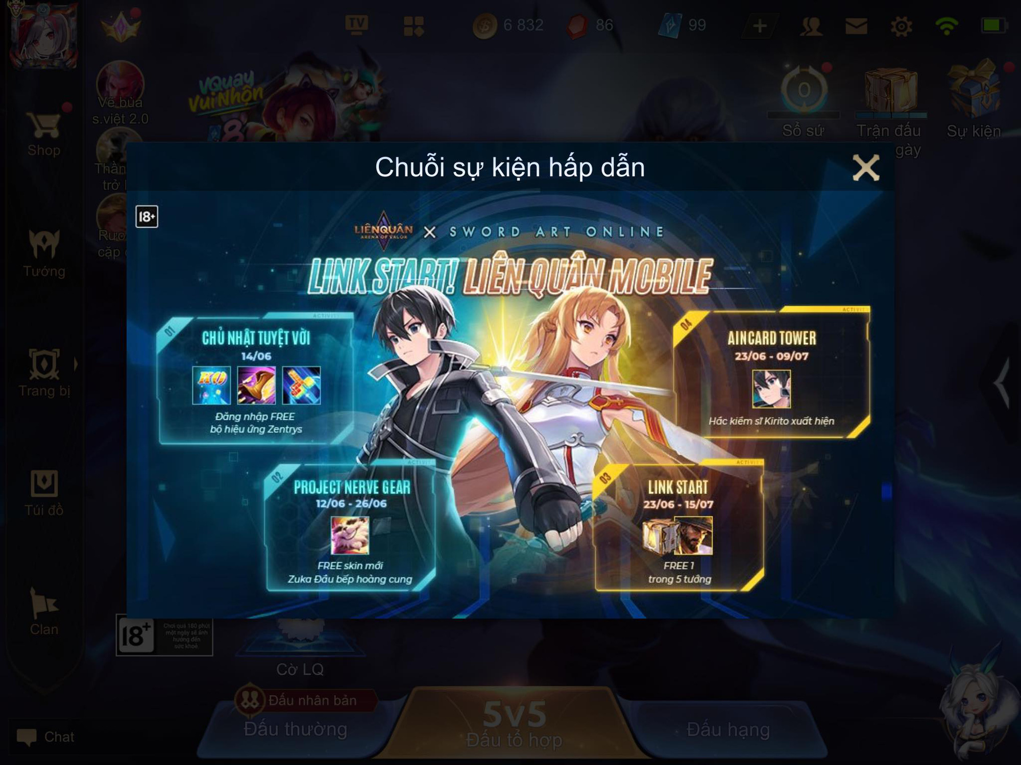 Liên Quân Mobile: Lộ tin Garena tặng FREE skin mới của Zuka trong sự kiện ra mắt Kirito, game thủ nhân đôi niềm vui! - Ảnh 2. Liên Quân Mobile: Lộ tin Garena tặng FREE skin mới của Zuka trong sự kiện ra mắt Kirito, game thủ nhân đôi niềm vui! - Ảnh 2.